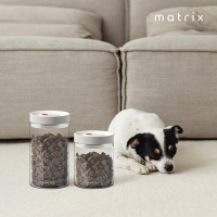 【Matrix】真空保鮮玻璃密封罐 800ml/寵物飼料/咖啡豆/儲物罐/分裝/收納/防潮/防霉/乾燥/耐高溫/簡約