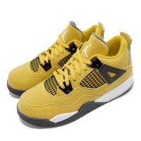 Nike 休閒鞋 Jordan 4 Retro PS 童鞋 經典款 喬丹4代 復刻 中童 閃電  黃 黑 BQ7669-700