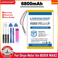 LOSONCOER 6800mAh Replacement Battery For Onyx Note lite BOOX MAX2 2588158 Ebook Batteries