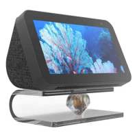 Transparent Speaker Stand Shelf Bracket Riser Smarthome Home Kit Mini Acrylic Speaker Holder for Echo Show 5 Desktop Home Office