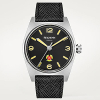 36mm New Seizenn Watch Vintage Abalone Military Watch Luminous Dial Manual Mechanical Watch Mens Skin Diver Watch