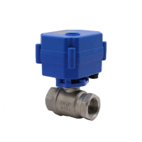 1/2" 3/4" 1" Motorized Ball Valve 2-way Stainless Steel Electric Ball Valve 2-wire Electric Actuator AC/DC 9-24V