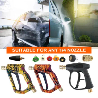 High Pressure Car Wash Water Gun 1/4 Inch Connector M22 Portable Spray Nozzle Jet Colorful Car Spray Cleaner Car Washing Tools