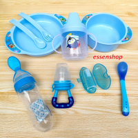 Alat Mpasi paket hemat perlengkapan makan bayi sendok mangkok botol baby feeder Sikat lidah