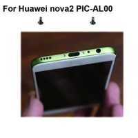2PCS silver /Gray For Huawei nova 2 Buttom Dock Screws Housing Screw nail tack For Huawei nova2 PIC-AL00 5.0 inch Mobile Phones
