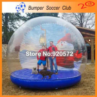 Free Shipping Free Pump 5m inflatable snow globe photo booth,inflatable halloween snow globe tent for sale