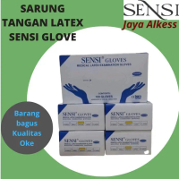Sensi Glove Latex XS S M L Sarung Tangan Karet Handscoon Sensi