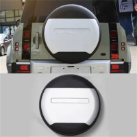 Fuji White Rear Spare Tire Tyre Wheel Cover Fit For Land Rover LR Defender 90 110 130 2020-2024
