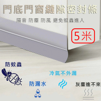 【媽媽咪呀】防風隔音防塵防冷氣外漏門邊膠條_頂級高清透明款(5米/卷)