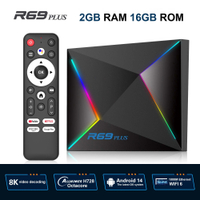 Global Version  R69 Plus Android14 Allwinner H728 chip octa-core Wifi6 1000M Lan Bluetooth5 8K video