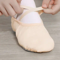 USHINE Girl Ballet Shoes Kids Dance Slippers Professional Canvas Soft Sole Ballet Dance Girls Female Ballet Yoga Gym Dance Shoes