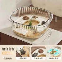 烏龜缸生態造景養魚缸小中大型龜缸家用水陸烏龜別墅養烏龜專用缸