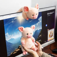 Cross-border plush toy cute piggy, palm-sized plush toy, lying flat realistic animal plush toy, chil