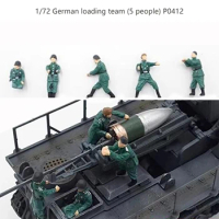 1/72 German Artillery Loading Team (5 people) P0412 Finished Colored Soldier Model