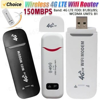 4G LTE WiFi Router 150Mbps Modem Stick USB WiFi Dongle SIM Card Slot Network Adapter 4G Card Router for Laptops UMPC MID Devices