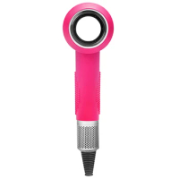 Case Cover Soft Colorful Silicone Anti-Scratch Body Head Protective Cover Case Skin for Dyson Hair Dryer(Rose Red)