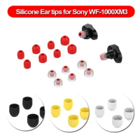 7 Pairs Silicone Earbuds for Sony WF-1000XM3 T200 Ear Tips Replacement In-Ear Earphone Cover for Sony WF-1000XM3 White Black Red