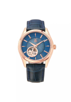 Aries Gold Aries Gold Goldex 8023 Blue Dial And Leather Strap Men Watch L 8023 RG-TE