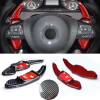 Real Carbon Fiber Steering Wheel Shift Paddle Extension For VW Golf 5 6 Jetta MK5 Sportline Scirocco MK6 R GTI R20 Polo 6R GTI