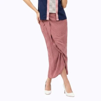 Rok Lilit Wanita - Bawahan Batik - Bhatara Batik Senopati Skirt - Rok Etnik Modern Pink 5795G