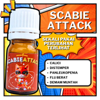 SCABIE ATTACK 5GR OBAT JAMUR KUCING MINUM LUKA PENYAKIT KULIT BULU RONTOK KETOMBE ABSES BOROK BERNAN