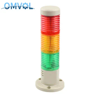 24V 220V Tricolor Alarm Light LED 3-color Indicator Multi-Layer Shining/Always Bright Alarm with Buzzer For Machine Equipment