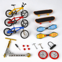 มินินิ้วสเก็ตบอร์ด Fingerboard BMX จักรยานชุดสนุกสเก็ตบอร์ดมินิจักรยานของเล่นสำหรับเด็กเด็กของขวัญเด็กสีสุ่ม