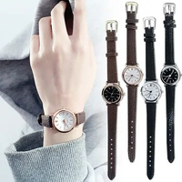 Round Color Strap Dial Leather Strap Quartz Analog Watch Watch Accessories Quartz Watch Round Dial Leather Strap Wrist Watch
