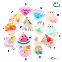 Unicorn Charms Resin Charm for Slime Cat Cabochon 10pcs Flatback Cabochons for Kids accessories DIY scrapbooking Bling Charms