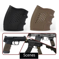 Glock19 Tactical Holster Grip Rubber Soft Sleeve Anti-slip Gun Pistol Glove Non-slip Protect Cover Airsoft Hunting Accessories