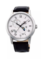Orient Classic Sun &amp; Moon Black Leather Analog Automatic Watch For Men Or-ra-ak0008s10b