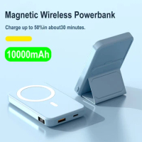 10000mAh Mini Magnetic Wireless Fast Charge Auto-wake For iPhone 15 14 13 Pro Max Magnetic Powerbank