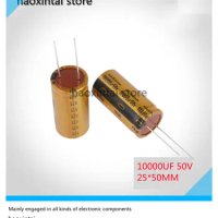 1PCS 10000UF 50V 25*50MM Nichicon FW gold 50V 10000UF audio filter electrolytic capacitor 25x50MM
