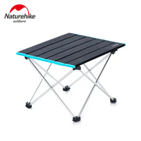 Naturehike Portable Aluminum Alloy Outdoor Camping Folding Dining Table Nature Hike Ultralight Picnic Desk For Family Outing