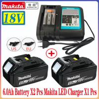 100% Original Makita 18V 6000mAh Lithium ion Rechargeable Battery,18V drill Replacement Batteries BL1860 BL1830 BL1850 BL1860B