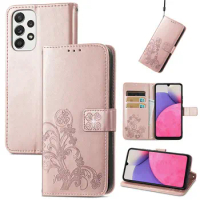HT9 Luxury Case for Samsung A33 5G 4G 2022 Flip Case Leather Card Holder Emboss Phone Cover for Galaxy A33 Shell A 33 Wallet Fun