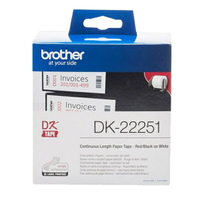 BROTHER 62mm DK-22251 耐用型紙質 白底紅黑雙色 原廠 連續 標籤帶【APP下單最高22%點數回饋】