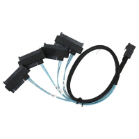 Night Wind durable 50cm/1.6ft SFF 8643 to 4 SAS 29P Cable 12Gbps High Speed Mini SAS HDD Cable SFF 8
