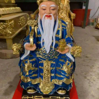 Large 2024 High grade gilding BUDDHA figure HOME SHOPProsperity God of wealth CAI SHEN YE TU DI GONG FENG SHUI brass statue