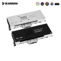 Barrow Full Coverage GPU Water Block For MSI RTX 4080 16GB SUPRIM X / MSI RTX 4080 16GB GAMING TR10 5V ARGB 3PIN AURA SYNC