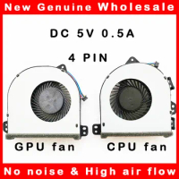 Laptop cpu gpu cooling fan cooler radiator For Asus G701 GX700 FAN GX700VO GX700V g701vi DC5V 0.5A 13N1-15P0101 -15N0101