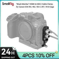 SmallRig “Black Mamba” HDMI &amp; USB-C Cable Clamp for Canon EOS R5 / R6 / R5 C / R7 / R10 Cage 4272