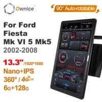13.3 Inch Ownice Android 10.0 Car Radio 360 Panorama for Ford Fiesta Mk VI 5 Mk5 2002-2008 GPS Auto Audio SPDIF 4G LTE NO DVD