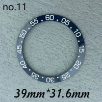 39mm*31.6mm Watch Bezel Bevel Surface Ceramic Inserts Diver's Watch Replacement Parts Watch Accessories Watch Repair Parts