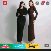 Hana fashion-Arisha casual long dress/dress maxi wanita