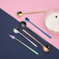 咖啡勺304不銹鋼長柄勺子創意個性歐式加長冰勺甜品勺精致攪拌勺