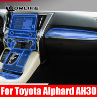 TPU Car Interior GPS navigation dashboard screen anti-scratch Film Protective Sticker For Toyota Alphard AH30 Accessories