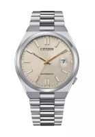 Citizen Citizen 西鉄城 TSUYOSA 系列香檳色錶盤不銹鋼錶帶自動機械商務男士腕錶 NJ0151-88W
