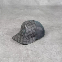 GUCCI Topi GUCCI GG INTERLOCKING SHW MONOGRAM MESH GREY CAP 100% ORIGINAL