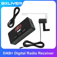 DAB/DAB+ Digital Box Radio Broadcasting Receiver FM Tuner for European FM Radio Line Out FM Output Car DVD Antenna Digital Audio